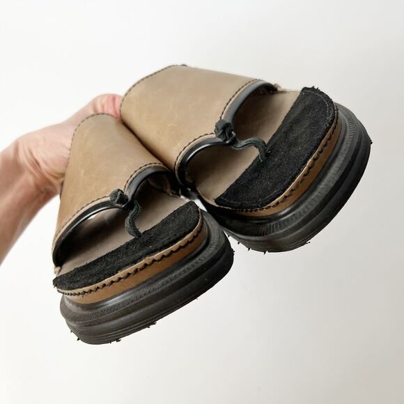 Vintage Dr. Marten leather thong sandals chunky flip flop platforms women's 7 - Picture 4 of 8